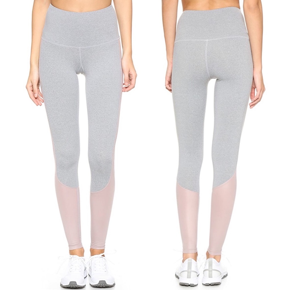 Splits59 Davis High Waisted Leggings Grey Pink Women’s Medium